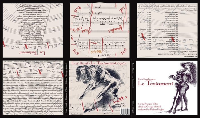 Ezras Pound's first opera 'LeTestament' packaging 6-panel digipak design audioCD Second Evening Art SEA LT1923